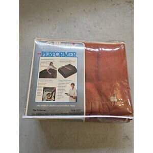 St. Mary's Performer Twin/full 31217 Blanket Loom Woven Acrylic Burnt Orange VTG